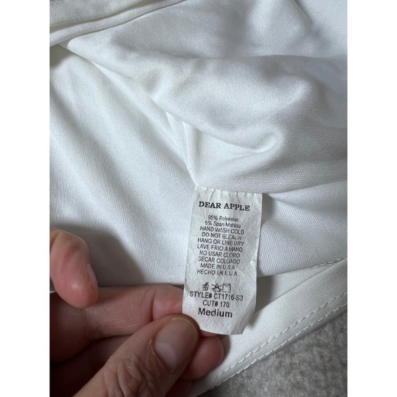Dear Apple Womens White Double V-Neck Spaghetti Strap Camisole Top CT1716-S3 M - Picture 4 of 6